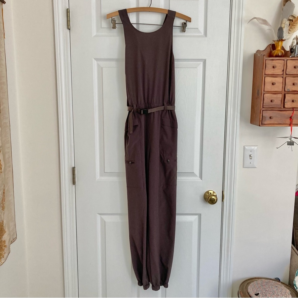 Patagonia Fleetwith Belted Jumpsuit in Basalt Brown - S